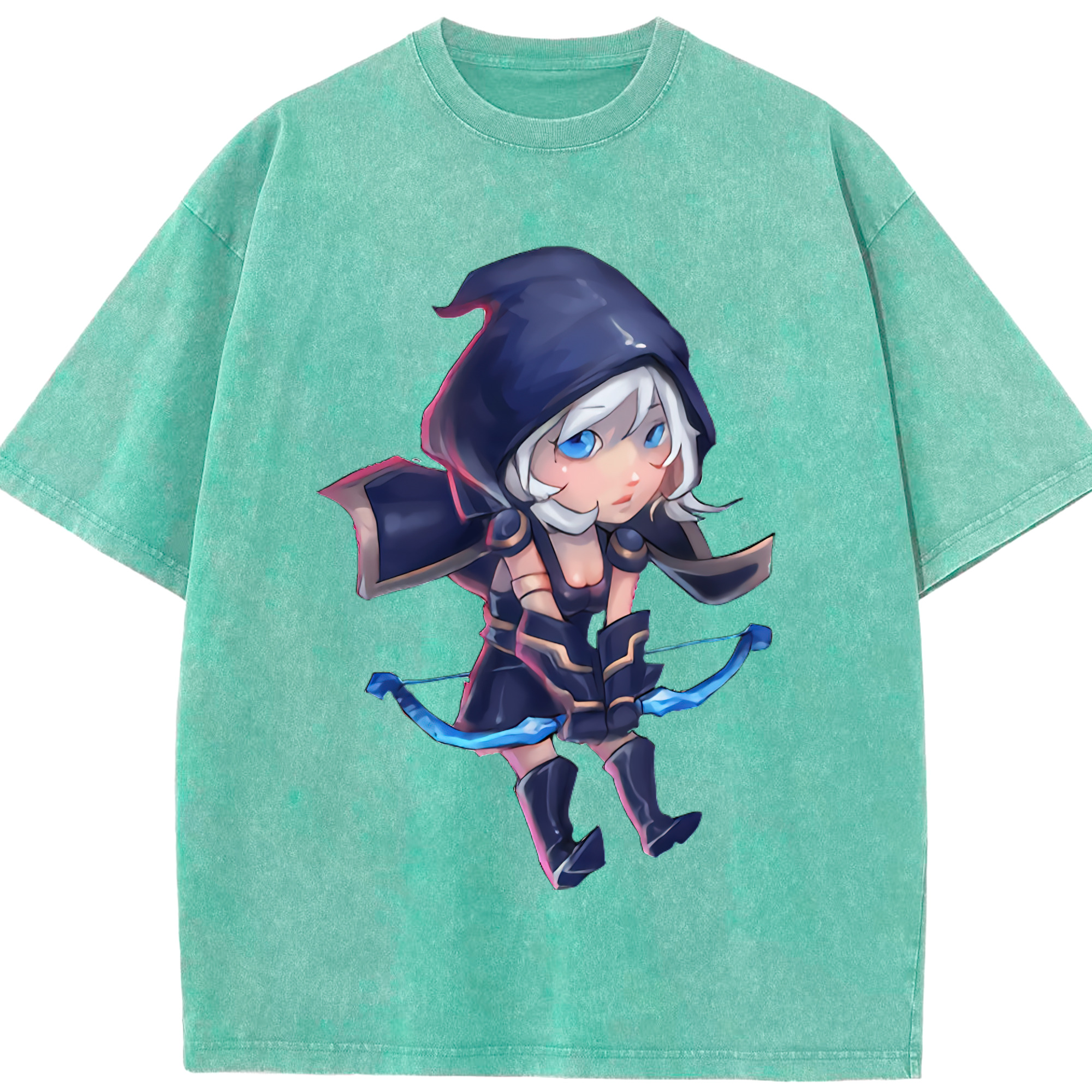 （画像用） リーグ・オブ・レジェンド League of Legends LOL 綿100% ヴィンテージ風 半袖Tシャツ（フロントプリント）